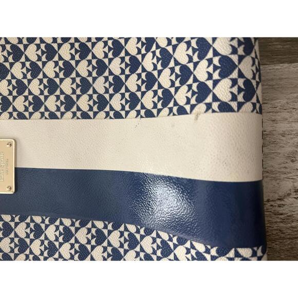 Kate Spade Women's Crossbody Bag Blue & White Pattern *SEE PHOTOS & DESCRIPTION* - Picture 2 of 6